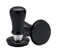 Normcore 58.5mm Coffee Tamper V5, Spring-loaded Espresso Tamper with 6 Adjustable Pressure Settings, Tri-Spring Technology, Titanium-Coated Flat Base, Aluminum Handle and Silcone Stand, Black