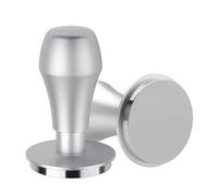 Normcore 58mm Coffee Tamper V4.1 with Click Sound Feedback, Spring Loaded Tamper With Flat Base, Compatible with 58mm Standard Baskets, Anodized Aluminum Handle, Silver