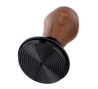 Normcore 58mm Espresso Tamper, Spring-Loaded Coffee Tamper with Titanium PVD Ripple Base, Genuine American Walnut Handle