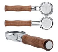 Normcore 58mm Slim Naked Portafilter with 18g Precision High Extraction Basket, Genuine American Walnut Handle Fits Gaggia Classic Machines