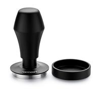 Normcore Coffee Tamper 49mm, Spring-loaded Tamper V4, Barista Espresso Tamper Flat Base with 15lb / 25lb / 30lbs Springs, Anodized Aluminum Handle and Stand