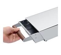 Normcore Espresso Knock Box Drawer, Espresso Knocker Drawer, 304 Stainless Steel With Walnut Wood Hand, For Home, Office, Restaurant and Coffee Shop, Mirror Finish, Size: M