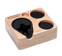 Normcore Espresso Tamping Station For 54mm 58mm Espresso Machine Accessories, OAK Tamping Mat Portafilter Holder, Espresso Coffee Equipment, Solid American White OAK Wood