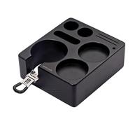 Normcore Espresso Tamping Station, Genuine American Black Ashwood, Coffee Tamper, Distributor, WDT, Puck Screen, Portafilter Holder Stand, Solid Black Ashwood for 58mm Espresso Machine Accessories