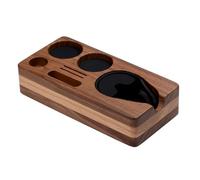 Normcore Espresso Tamping Station, Natural American Walnut Coffee Tamper Station Base Holder Stand for 54/58mm Portafilter, Tamper, and Distributor, Puck Screen Espresso Accessories
