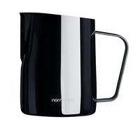 Normcore Steaming Pitcher, 15.2 oz Milk Frother Jug with Round Spout, Premium Barista Tools for Precision Latte Art, Measurement on the Inside, Gun-Metal Black, 450 ml
