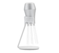 Normcore WDT Distribution Tool with Stand V3, 9 Prong Needle Espresso Stirrer, 18 Needles 0.25mm / 0.3mm Thick Spring Wires, Weiss Distribution Technique, Anodized Aluminum Handle, Silver
