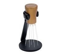 Normcore WDT Tool V2.1 with Stand - 0.23mm 9 Prong Espresso Distribution Tool, Weiss Distribution Technique, Magnetic Coffee Stirrer with 16 Extra Needles, Bronze Anodized Aluminum Handle