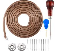 Norme 1 Pack 183 cm 3/16 Inch Leather Belt Treadle Parts with Hook Compatible with Singer/Jones Sewing Machine