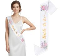 Norme Bride to Be Sash Tea Bachelorette Party Decorations Floral Tea Theme Satin Sash Bridal Shower Bridesmaid Gift for Engagement Party