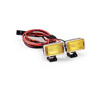 NORMICHIC RC Crawler Car Light Bar Spotlight, 20mm Rectangular Searchlight Headlight LED Roof Light Lamp for 1/8 1/10 RC Vehicle (Yellow Lamp)