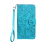 Norn Samsung Galaxy A11 Phone Case,Tree of Life Embossed Folio Flip PU leather wallet case,with stand function,Magnetic Closure,shokproof Protective Cover Case with Card Slots+ 1 pcs Wrist Strap,Blue