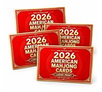 NOROCAS 2026 American Mahjong Reference Cards, 4-Pack Large Print