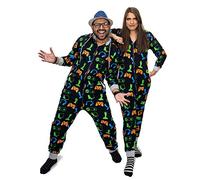 NOROZE Anime Onesie Adult Men Women Unisex Pyjamas All in One Family Matching Outfits Loungewear Jumpsuit for Women UK Boys Girls (9-10 Years, Navy)