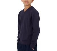 NOROZE Boys V Neck School Jumper | Soft Cotton Blend Knitwear for Kids | Warm, Durable & Easy-Care School Uniform Sweater | Long Sleeve Smart Pullover (UK, Age, 11 Years, 12 Years, Regular, Navy)