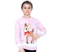 NOROZE Girls Christmas Jumper 3D Kids Bird Reindeer Retro Pullover Sweater, Christmas Sweater Girls (Reindeer Pink, 11-12 Years)