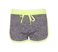 NOROZE Girl's Gym Fleck Summer Holiday Hotpants Kid's Workout Casual Activewear Shorts (Lime, 13 Years)