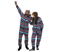 NOROZE Matching Christmas pjs for Family Onesie Sleepsuit Loungewear Jumpsuit for Women Men Unisex Adult Halloween Sleepwear (XS, Dad Navy)