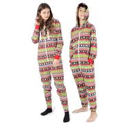 NOROZE Matching Christmas pjs for Family Onesie Sleepsuit Loungewear Jumpsuit for Women Men Unisex Adult Halloween Sleepwear (7-8 Years, Kids Gingerbread Red)