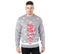 NOROZE Men's Christmas Jumpers Xmas Santa to The Pub Reindeer Novelty Unisex Long Sleeves Crew Neck Winter Pullover Top (S, to The Pub Poll Grey)