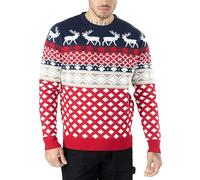 NOROZE Mens Novelty Knitted Christmas Sweater Jumpers (XL, Navy)