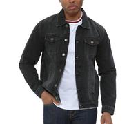NOROZE Men's Western Style Jacket, Men's Jean Jackets Denim Classic Washed Vintage Men's Trucker Jackets Winter Casual Coat Warm (XXL, Black)