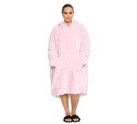NOROZE Oversized Hooded Blanket With Ultra Soft Sherpa Lining Hoodie Womens Warm Cosy Plush Fleece Blankets Hoodies Mens Thermal Throw Big Pocket Hooded Sweatshirt, One Size Fits All Pink