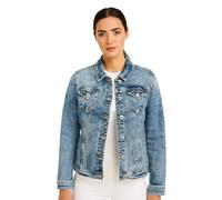 NOROZE Women’s Washed Detail Denim Jacket | Ladies Trucker Classic Western Design Denim Jeans Jacket ALL UK SIZES (Light Blue, 18)