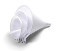 Norpro 243 Nopro Plastic Funnels, Set of 3, White