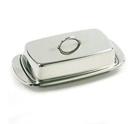 Norpro 282 Stainless Steel Double Covered Butter Dish, Silver