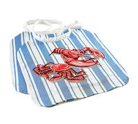 Norpro 6502 Seafood Bib, Cotton, Blue/Red