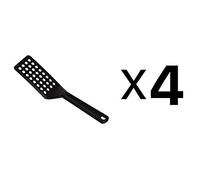 Norpro Beveled Heat Resistant Nylon Spatula w/ Drain Holes, Black 97 (4-Pack)