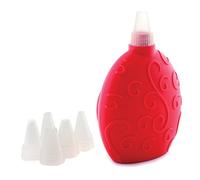 Norpro Silicone Icing DECORTR W/6 Tips, Red