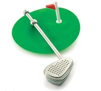 Norpro NP5653 5653 Stainless Steel Tee Time Golf Club Tea Infuser with Cover/Drip Catcher, Silicone, Green