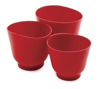 Norpro Silicone Bowl Set – Pack of 3 – Red