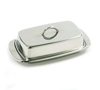 Norpro 282 Stainless Steel Double Covered Butter Dish, Silver