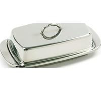 Norpro 282 Stainless Steel Double Covered Butter Dish, Silver