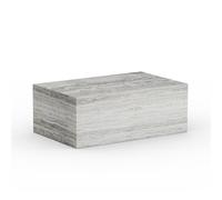 NORR11 Cubism Coffee Table Large Silver Travertine