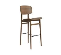 NORR11 NY11 Bar Stool With Backrest H75 Light Smoked Oak