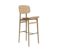 NORR11 NY11 Bar Stool With Backrest H75 Natural Oak