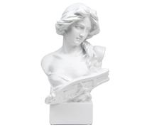 Norrclp Greek Statue of Musical Goddess, Classic Roman Head Bust Greek Mythology Sculpture for Living Room Home Shelf Decor (Goddess-11.8in)