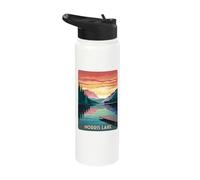 Norris Lake Serene Mountain Sunset View Stainless Steel Insulated Water Bottle