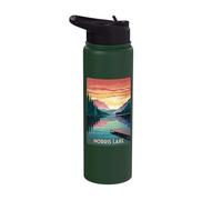 Norris Lake Serene Mountain Sunset View Stainless Steel Insulated Water Bottle