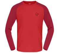 Norrøna - Femund PureUll L/S - Merino shirt size M, cowhide / port