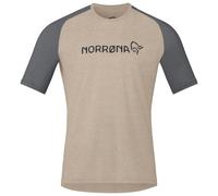 Norrøna - Fjørå Equaliser Lightweight T-Shirt - Sport shirt size M, sand