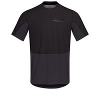 Norrona - Short-sleeved trail running T-shirt - Senja Equaliser Lightweight T-Shirt M'S Caviar for Men in Recycled Polyester - Size L - Black Black L