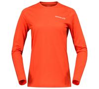 Norrona - Merino wool top - Falketind EqualiserUll Long Sleeve W Paprika Red for Women in Wool - Size M Red M