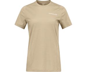 Norrona - Breathable and thermoregulating merino wool mountaineering T-shirt - Falketind Equaliserull T-Shirt W Pure Cashmere for Women in Nylon - Size S - Beige Beige S