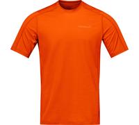 Norrona - Breathable, quick-drying merino wool mountaineering T-shirt - Falketind Equaliserull T-Shirt M Gold Flame for Men in Nylon - Size S - Orange Orange S