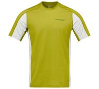 Norrona - Falketind EqualiserUll Golden Lime Whisper White - L - Hiking tee-shirt